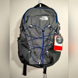 Nwts The North Face Grey and Royal Blue Backpack